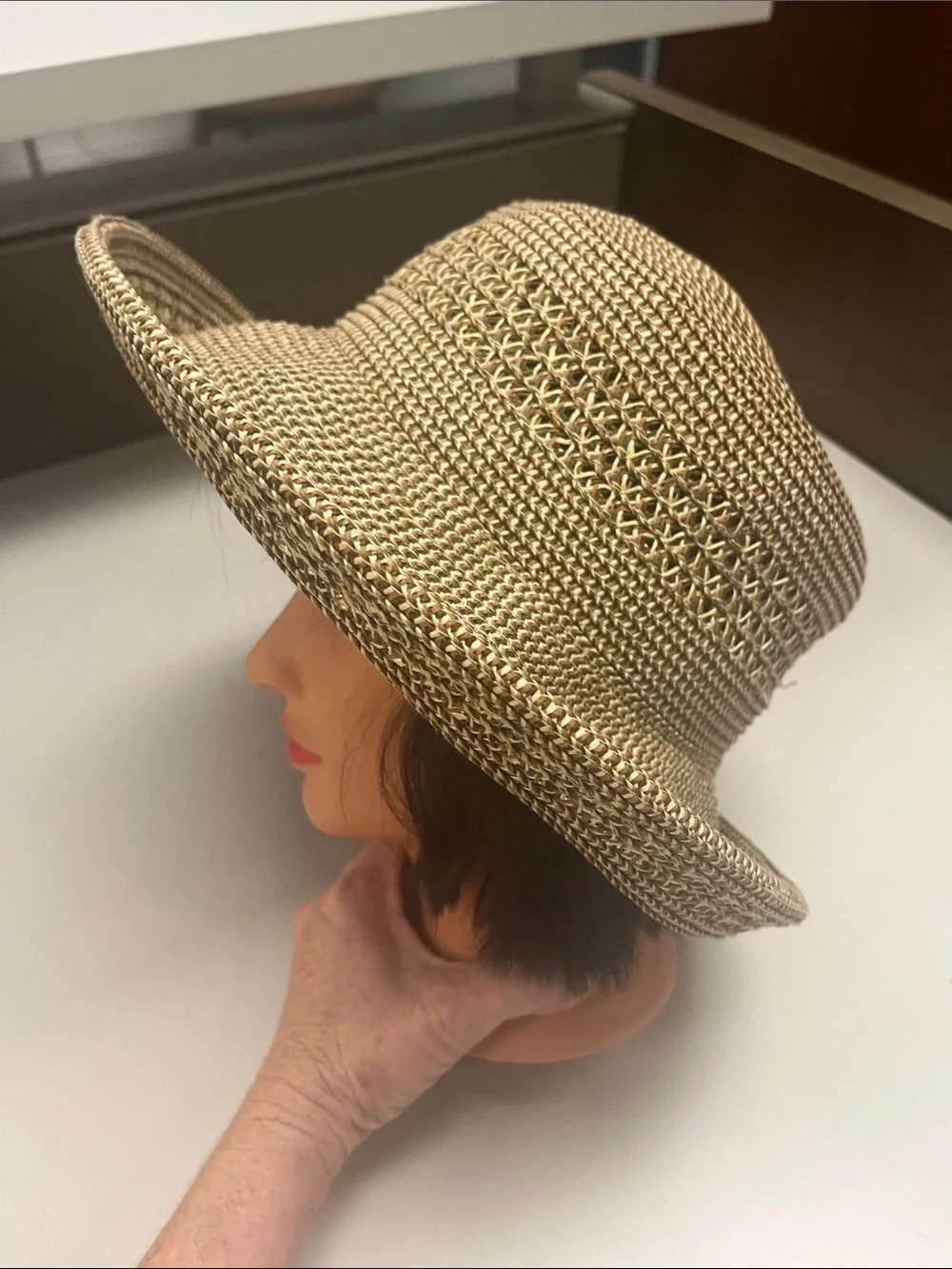 Nine West Natural Straw Sun Hat